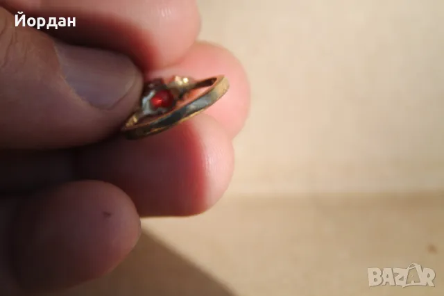 Златен английски дамски пръстен ''JSM'', снимка 3 - Пръстени - 47813026