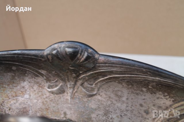 Посребрен лъжичник АРТ Деко, снимка 8 - Антикварни и старинни предмети - 42406781