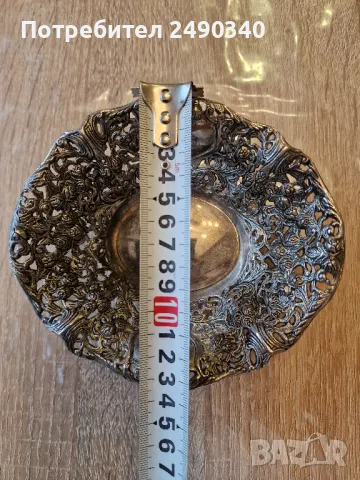 Метална купа в стил арт деко, снимка 6 - Антикварни и старинни предмети - 47558518