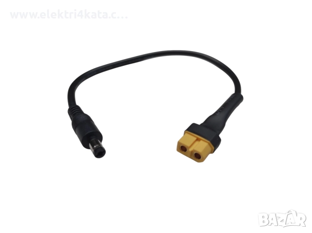 Адаптерен кабел XT60-F към DC 5.5 x 2.5 мм (мъжки конектор)