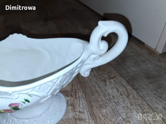 Vecchia Bassano декоративна купа/бонбониера/фруктиера/цветарник, снимка 7 - Антикварни и старинни предмети - 48857202