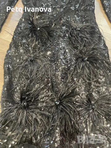 Рокля с пера, снимка 3 - Рокли - 48122621