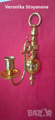 Бронзов свещник, снимка 3 - Декорация за дома - 53028976