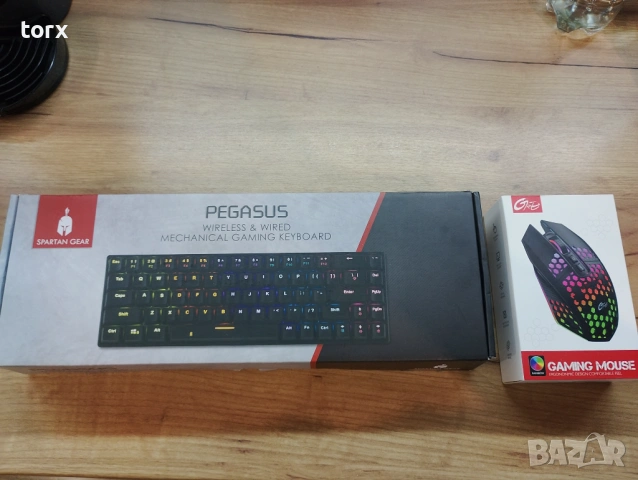Клавиатура Spartan gear Pegasus + мишка, снимка 2 - Клавиатури и мишки - 53939740