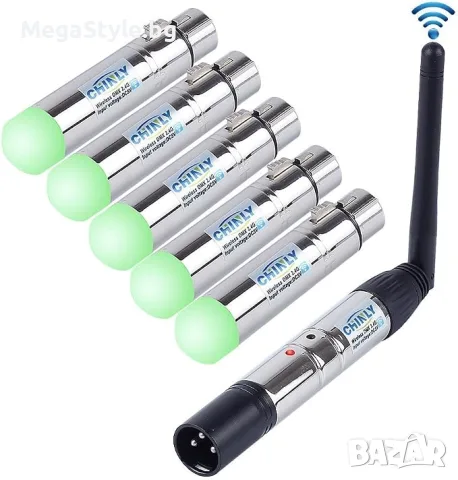 CHINLY 6 бр. DMX512 2.4G ISM безжичен XLR предавател, снимка 3 - Друга електроника - 56200005