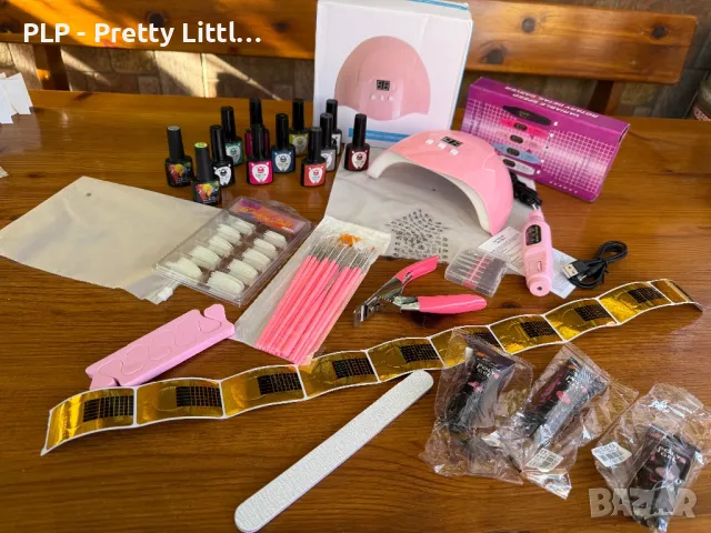 Комплект за маникюр гел лак електрическа пила печка лампа uv/led , снимка 2 - Продукти за маникюр - 48602422