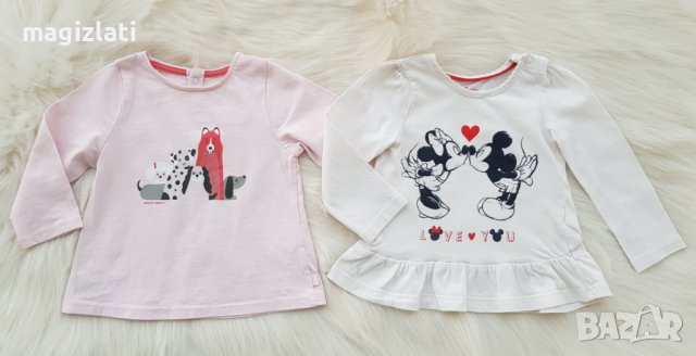 Бебешки блузи 6-9 месеца, снимка 1 - Бебешки блузки - 38019994