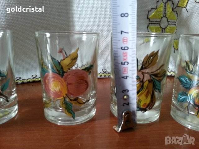 Ретро стъклени чаши , снимка 3 - Антикварни и старинни предмети - 42769523