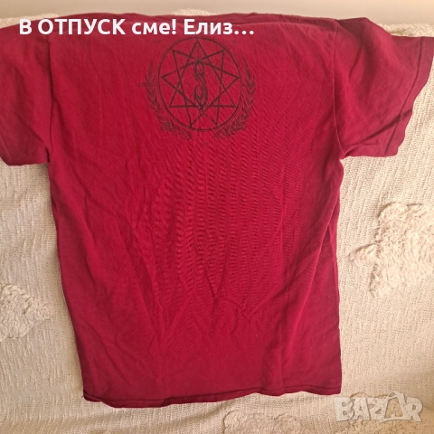 Оригинарна тениска на Slipknot цвят малина, снимка 3 - Тениски - 51507036