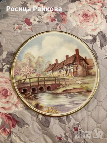 Голяма порцеланова чиния, снимка 3 - Антикварни и старинни предмети - 52879518