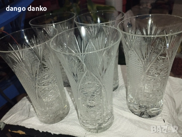 ретро кристални чаши