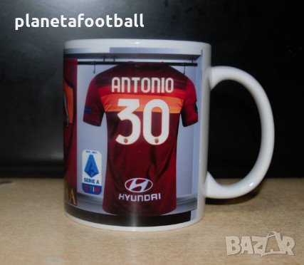 Футболна Чаша на ROMA с Ваше име и номер сезон 2025/26!Уникална фен чаша на Рома!, снимка 7 - Фен артикули - 32003513