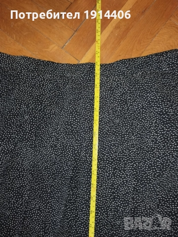 Черна пола плисе на точки , размер 42, талия 49 см., дължина 76 см., снимка 10 - Поли - 51870648
