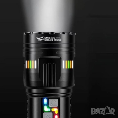 Светодиоден фенер Smiling Shark YM-G600 с телескопично увеличение и PowerBank функция, снимка 2 - Други стоки за дома - 51948557