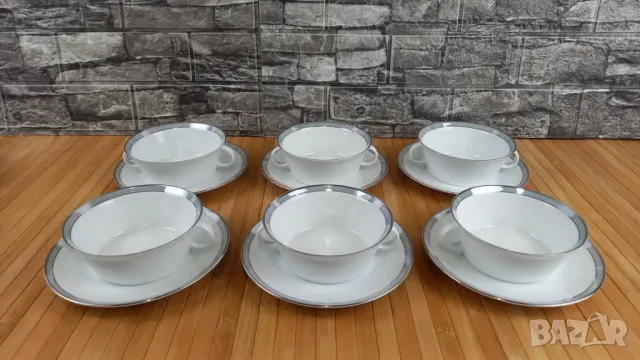 На части! Сервиз за хранене със сребърен кант - Rosenthal