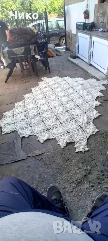 2бр стари ръчно плетени ретро покривки, снимка 5 - Антикварни и старинни предмети - 50781171