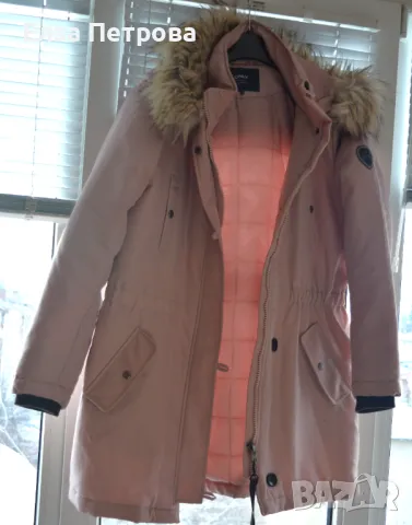 Дамско зимно яке парка с качулка - изкуствен косъм, цвят - пепел от рози, Only; 2XL÷3XL, снимка 3 - Якета - 43815727