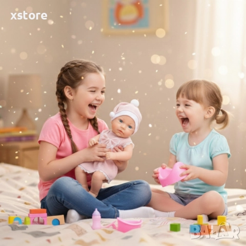 Реалистична кукла бебе Little Mommy с аксесоари - 39см, снимка 4 - Кукли - 52738167