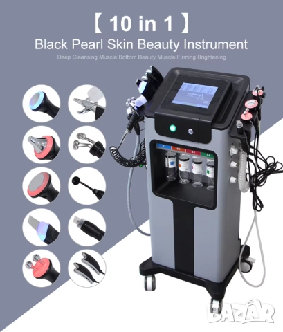 Професионален козметичен апарат за лице Аква Пилинг 10 в 1, снимка 3 - Козметични уреди - 52006226