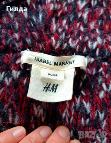 Isabel Marant H&M унисекс жилетка / плетено палто с качулка алпака, снимка 8 - Жилетки - 56158614