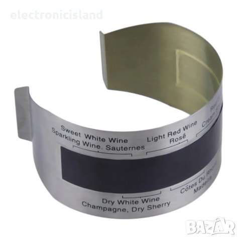 Термометър гривна за бутилка вино Bar Craft неръждаема стомана, снимка 3 - Буркани, бутилки и капачки - 32043757