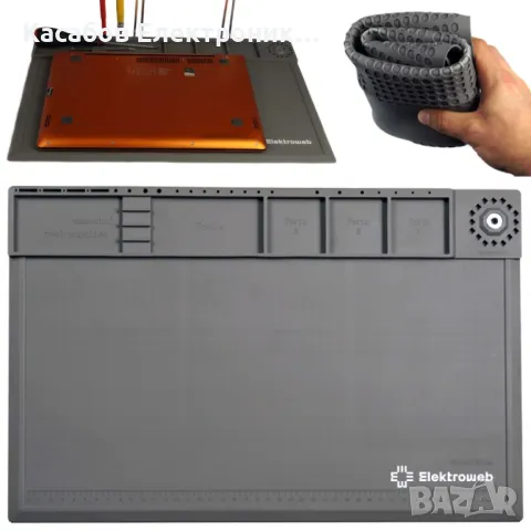 Силиконова сервизна подложка за запояване - сива 460х310мм