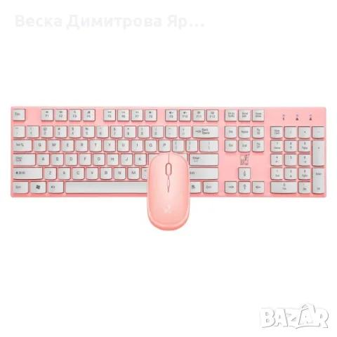Безжични Wireless клавиатура и мишка за компютър KMT1, снимка 8 - Клавиатури и мишки - 47824696