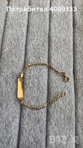 Златна 18 карата гривна детска 2.1 гр, снимка 3 - Гривни - 54322506