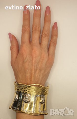 Златни твърди гривни  14К - , снимка 16 - Гривни - 40462722