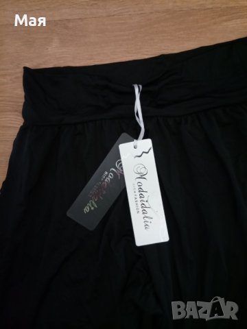 Дамски черен панталон лек шалвар, снимка 2 - Панталони - 38844353