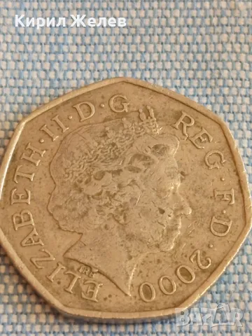  Монета 50 пенса 1850 - 2000 PUBLIC LIBRARIES Англия Елизабет втора 49544, снимка 5 - Нумизматика и бонистика - 48388408