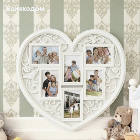 Рамка за снимки сърце - любимите снимки на едно място, снимка 2 - Декорация за дома - 52351139