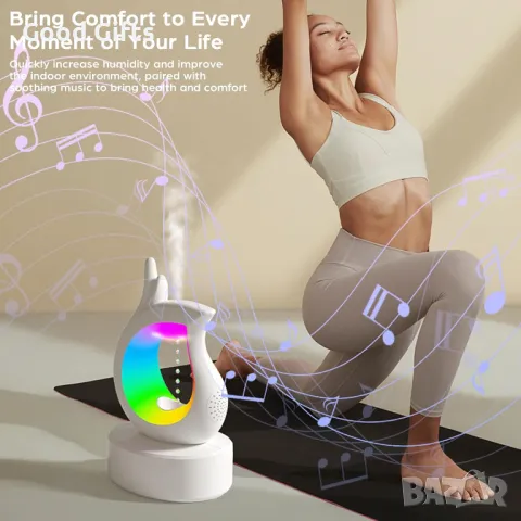 Безжичен Арома дифузер, Bluetooth колонка Овлажнител за въздух с музика и светлина, снимка 2 - Други стоки за дома - 48038164