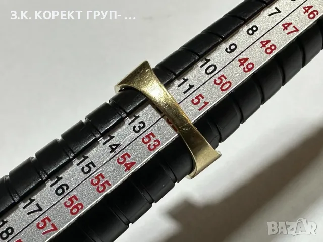 Златен пръстен 14К– 4,10 г., размер 52, снимка 3 - Пръстени - 56011497