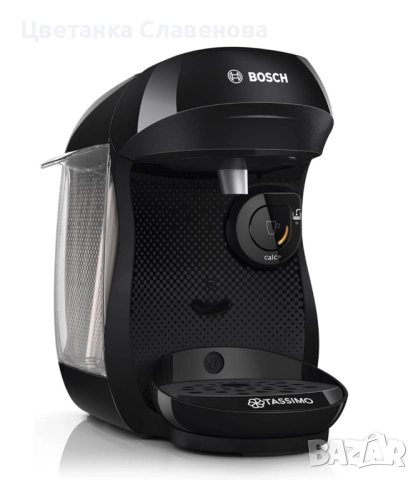 Кафемашина с капсули Bosch Tassimo Happy Friendly TAS102E ,с над 70 напитки, 1400 W, черна