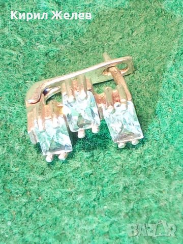 СРЕБЪРНА СКЪПОЦЕННА АРТ НУВО ОБЕЦА СРЕБРО 925 АНГЛИЯ с 3 ЕДРИ ФАСЕТИРАНИ ПЛАНИНСКИ КРИСТАЛИ 25639, снимка 16 - Обеци - 35820847