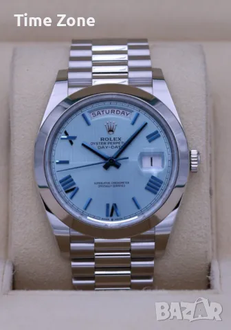 Rolex Day-Date 40mm President White Gold Blue Dial Automatic Различни Варианти, снимка 13 - Мъжки - 48183489