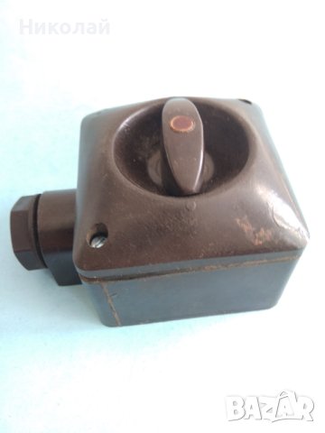 Старинен ел ключ за външен монтаж, снимка 7 - Антикварни и старинни предмети - 40253266