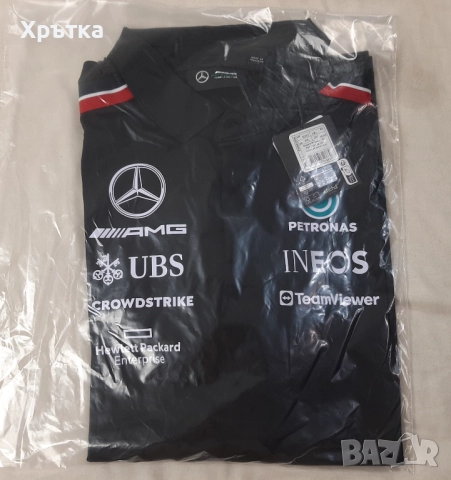 Mercedes AMG F1 Team Polo - Оригинална мъжка тениска с яка, снимка 14 - Тениски - 52939042