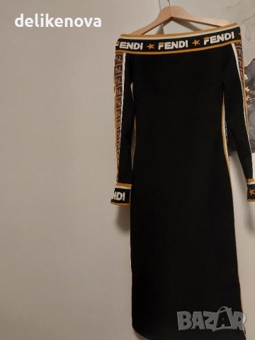 FENDI. Original. Size S Прекрасна рокля, снимка 7 - Рокли - 42518996