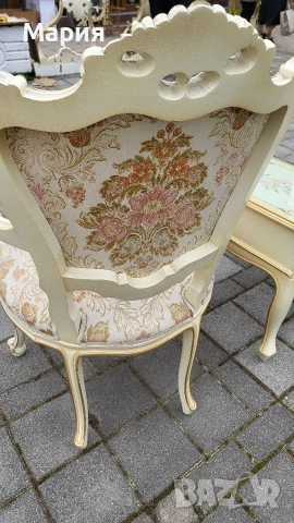 Красива барокова пейка и стол, снимка 2 - Столове - 54234144