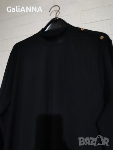 ЕЛЕГАНТНА БЛУЗА ПОЛУ ПОЛО ЯКА 2XL, снимка 4 - Блузи с дълъг ръкав и пуловери - 42860831
