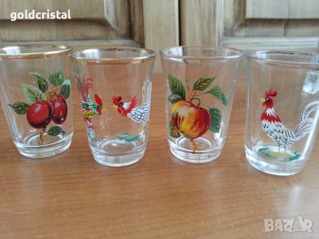 Стъклени чаши чашки , снимка 2 - Антикварни и старинни предмети - 37685635