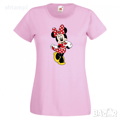 Дамска тениска Minnie Mouse 8 Подарък,Изненада,Рожден ден,, снимка 5 - Тениски - 36530828
