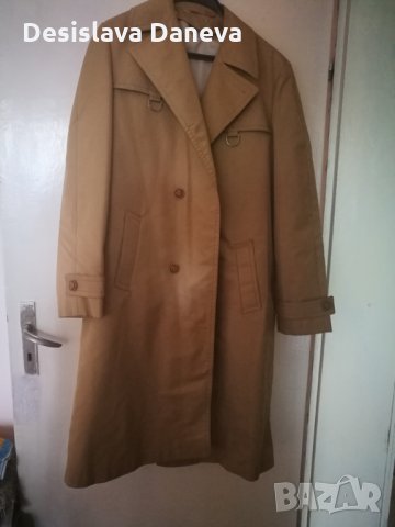 Ретро / Винтидж Мъжки бежов шлифер, размер XL, XXL