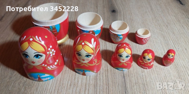 Матрйошки комплект 5 броя за ценители , снимка 6 - Антикварни и старинни предмети - 53905637