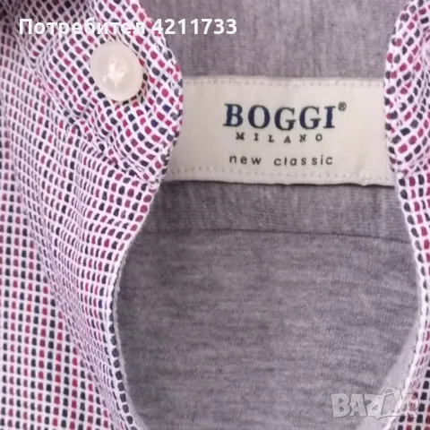 мъжка риза италянска дизайнерска BOGGI НОВО