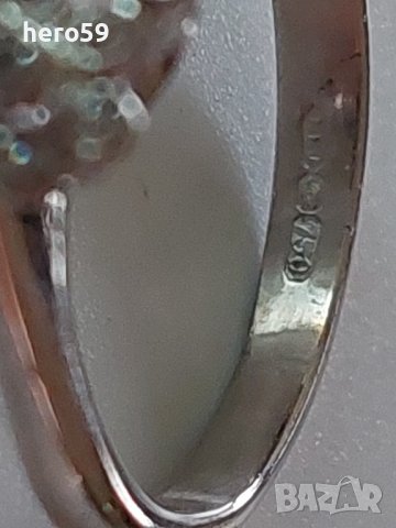 Дамски златен пръстен с брилянти(тотал 1,4 карата)бяло злато 18к., снимка 14 - Пръстени - 38897469