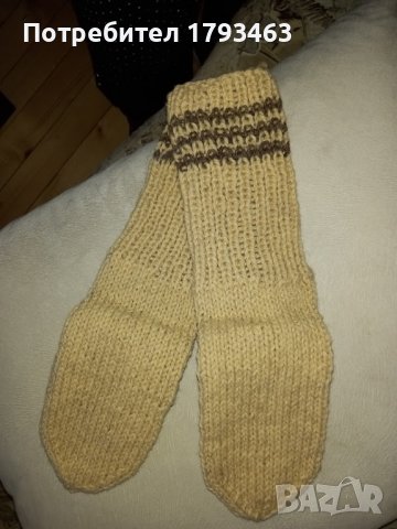 Ръчно плетени детски вълнени чорапи, снимка 1