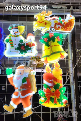 Лед коледни фигурки за декорация  външно дядо коледа елен камбана, снимка 2 - Лед осветление - 47828666